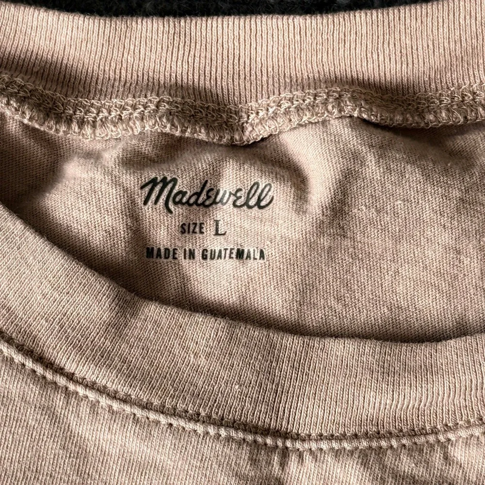 Madewell Northside Vintage Tee Bundle Womens Large Grey Tan Cotton Crewneck 3pk